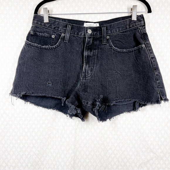 Abercrombie & Fitch Black Curve Love The Boyfriend Mid Rise Shirts - Picture 2 of 5